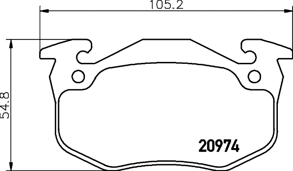 Brake Pad Set, disc brake (8DB 355 024-041)