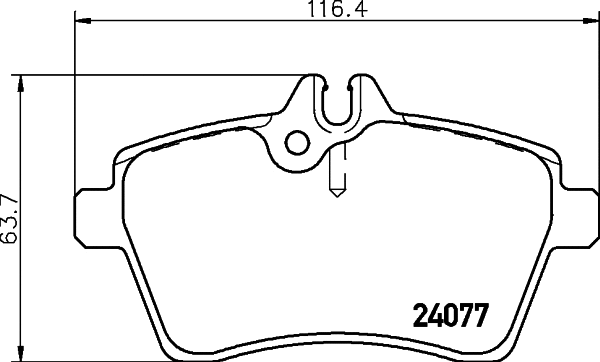 Brake Pad Set, disc brake (8DB 355 026-071)
