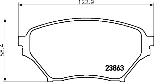 Brake Pad Set, disc brake (8DB 355 037-031)