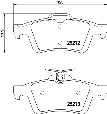 Brake Pad Set, disc brake (8DB 355 024-011)
