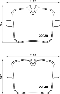 Brake Pad Set, disc brake (8DB 355 037-991)