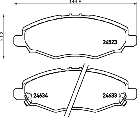 Brake Pad Set, disc brake (8DB 355 028-601)