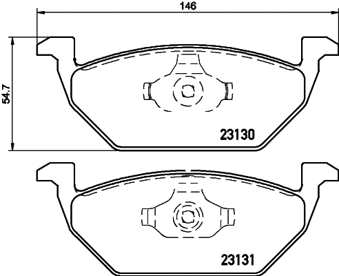 Brake Pad Set, disc brake (8DB 355 008-591)