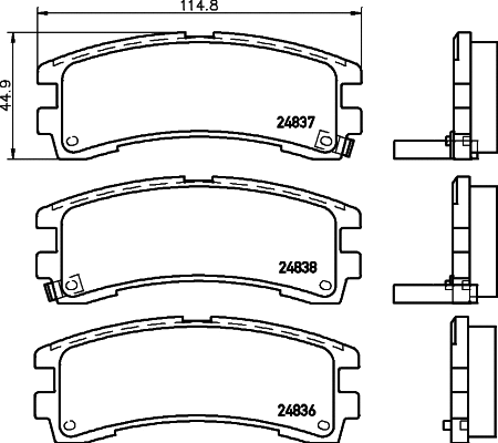 Brake Pad Set, disc brake (8DB 355 039-641)