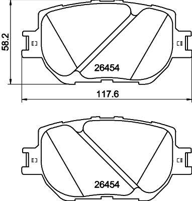 Brake Pad Set, disc brake (8DB 355 041-221)
