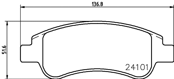Brake Pad Set, disc brake (8DB 355 011-521)