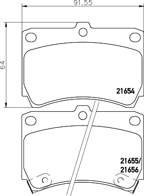 Brake Pad Set, disc brake (8DB 355 027-141)