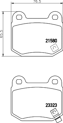 Brake Pad Set, disc brake (8DB 355 010-691)