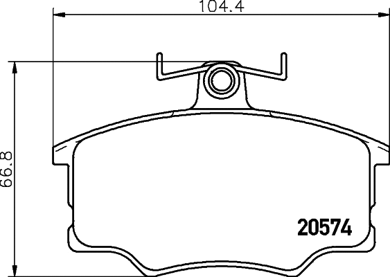 Brake Pad Set, disc brake (8DB 355 006-021)