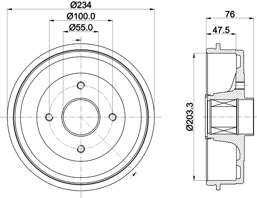 Brake Drum (8DT 355 303-321)