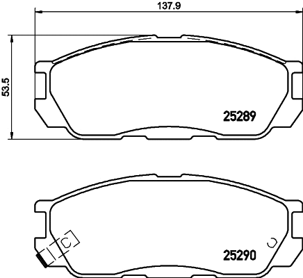 Brake Pad Set, disc brake (8DB 355 037-001)