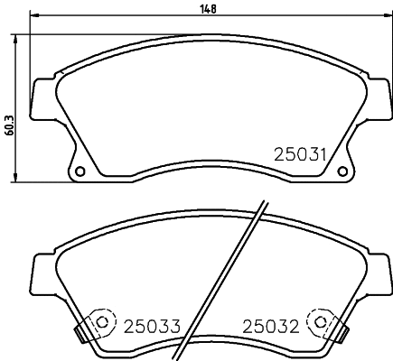 Brake Pad Set, disc brake (8DB 355 032-441)