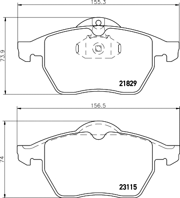 Brake Pad Set, disc brake (8DB 355 007-771)