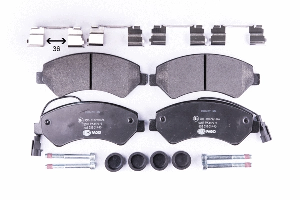 Brake Pad Set, disc brake (8DB 355 019-901)