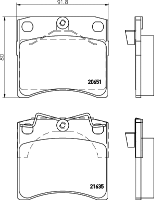 Brake Pad Set, disc brake (8DB 355 018-381)