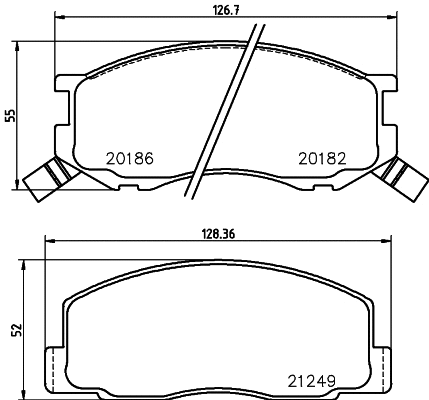 Brake Pad Set, disc brake (8DB 355 026-761)
