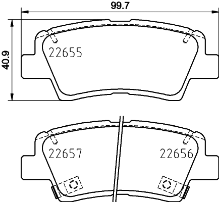 Brake Pad Set, disc brake (8DB 355 031-681)