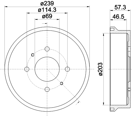 Brake Drum (8DT 355 303-041)