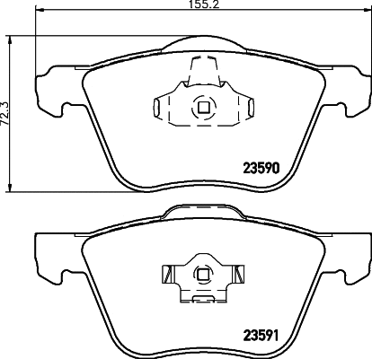 Brake Pad Set, disc brake (8DB 355 011-571)