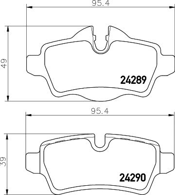 Brake Pad Set, disc brake (8DB 355 026-211)