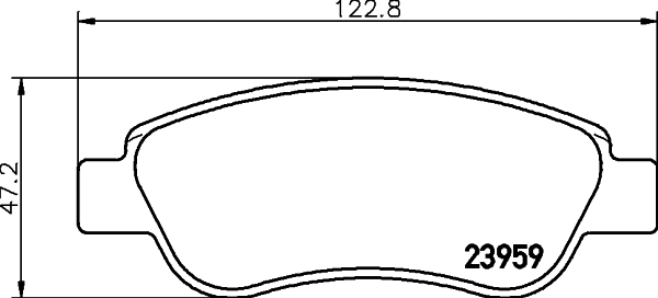 Brake Pad Set, disc brake (8DB 355 028-071)