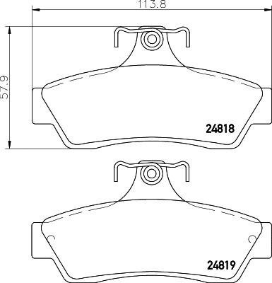 Brake Pad Set, disc brake (8DB 355 030-631)