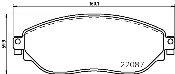 Brake Pad Set, disc brake (8DB 355 021-891)