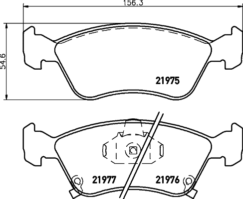 Brake Pad Set, disc brake (8DB 355 016-981)