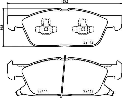 Brake Pad Set, disc brake (8DB 355 024-981)