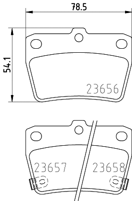 Brake Pad Set, disc brake (8DB 355 027-821)