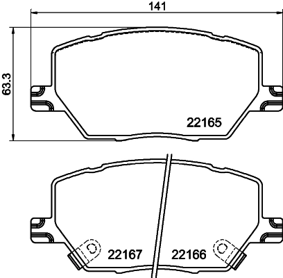 Brake Pad Set, disc brake (8DB 355 025-901)
