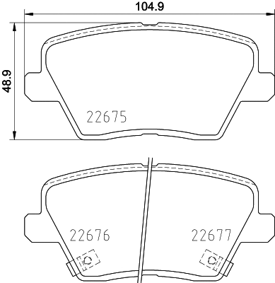 Brake Pad Set, disc brake (8DB 355 037-891)