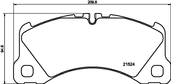 Brake Pad Set, disc brake (8DB 355 040-051)