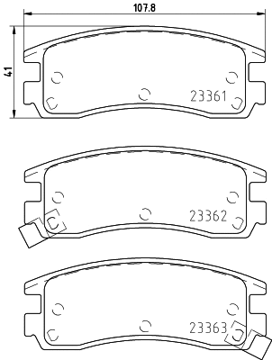 Brake Pad Set, disc brake (8DB 355 016-961)