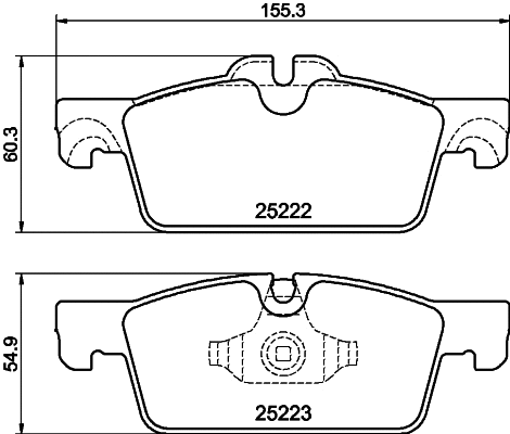 Brake Pad Set, disc brake (8DB 355 041-101)
