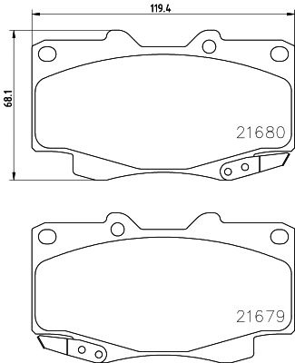 Brake Pad Set, disc brake (8DB 355 027-171)