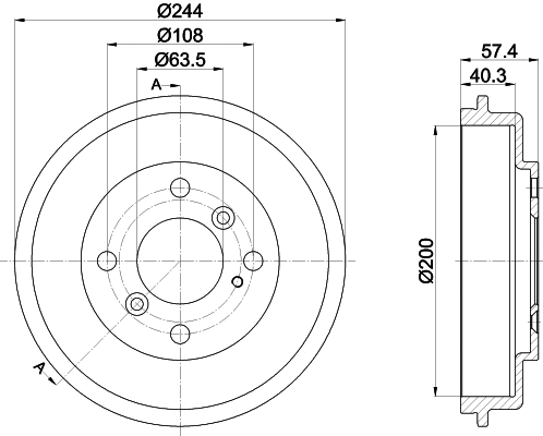 Brake Drum (8DT 355 302-631)