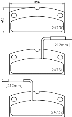 Brake Pad Set, disc brake (8DB 355 014-171)