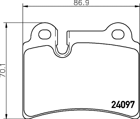 Brake Pad Set, disc brake (8DB 355 011-861)