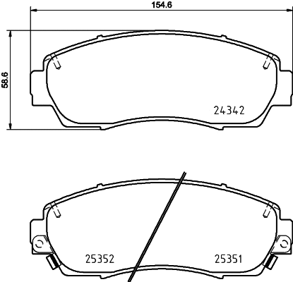 Brake Pad Set, disc brake (8DB 355 028-451)