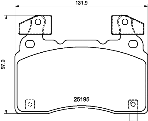 Brake Pad Set, disc brake (8DB 355 040-471)