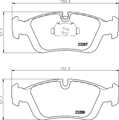 Brake Pad Set, disc brake (8DB 355 031-441)