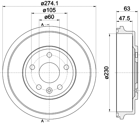 Brake Drum (8DT 355 302-601)