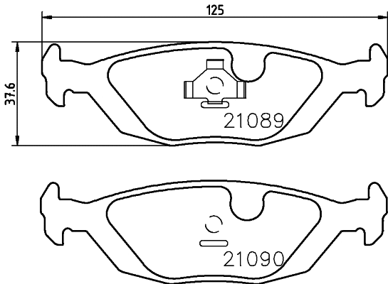 Brake Pad Set, disc brake (8DB 355 007-521)