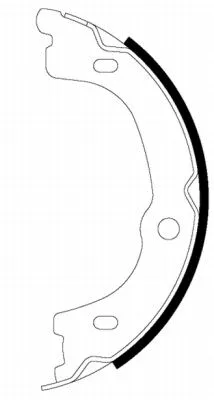 Brake Shoe Set, parking brake (8DA 355 050-251)