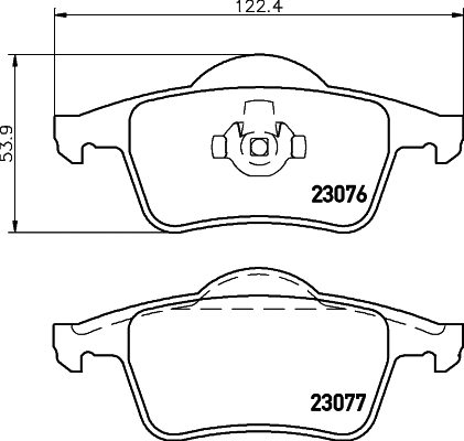 Brake Pad Set, disc brake (8DB 355 008-871)