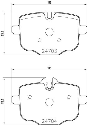 Brake Pad Set, disc brake (8DB 355 026-321)
