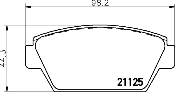 Brake Pad Set, disc brake (8DB 355 037-231)