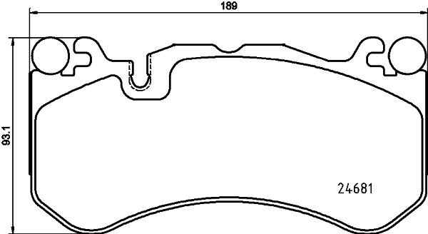 Brake Pad Set, disc brake (8DB 355 036-461)