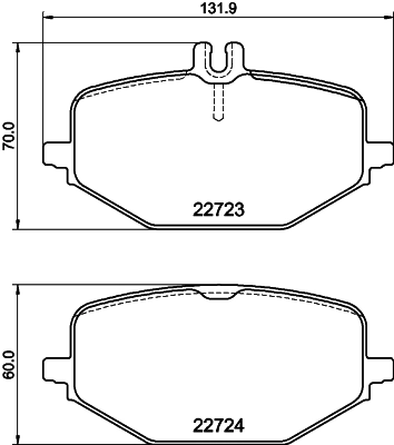 Brake Pad Set, disc brake (8DB 355 040-691)